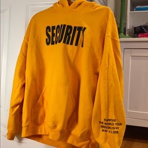 Justin Bieber Purpose Tour Security Sweatshirt